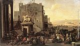 Johannes Lingelbach Canvas Paintings - Roman Market Scene